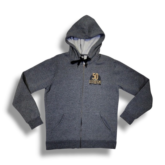 Star Wars Other - Star Wars Our Universe 50th Lucasfilm Gray Zip Up Hoodie Size Men's Small